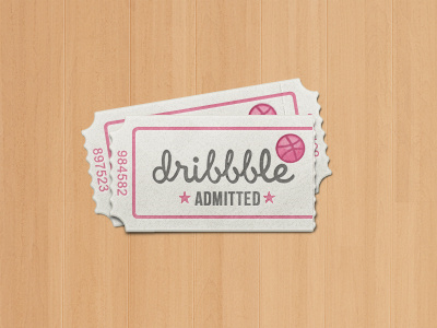 Thanks Andre Jurgensen!!! admitted dribbble invite ticket wood