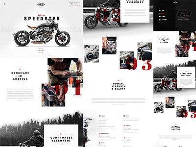 Hellcat Redesign landing page moto motorcycle website