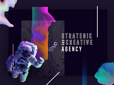 Velcro Identity agency astronaut branding distort glitch identity marble neon psychedelic