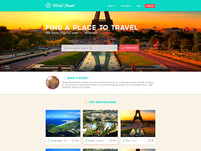 Travel Landing Page homepage landing page search travel website