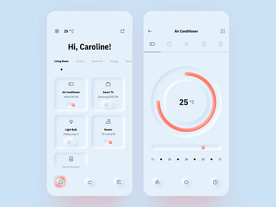 Domestic Home App app card creative dashboard design desktop devices home interface ios landing neumorphism security skeuomorphism smart smarthome typography ui ux website