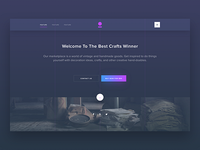 Craftz Splash Page app design flat landing material splash typography ui web website