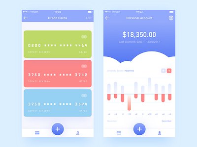 Fundscore Financial App app bank banking design financial ios mobile typography ui website