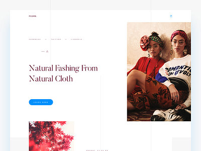 Fcore. Landing Page app blogger dashboard design desktop fashion interface landing typography ui ux