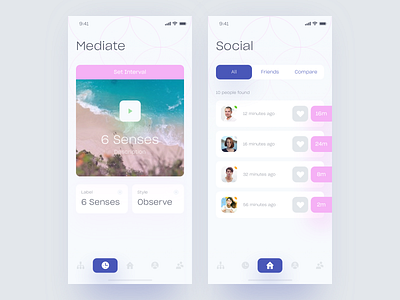 Tap Now Meditation App app design desktop health interface landing meditation typography ui users ux