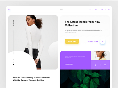 ZT. Landing Page app beauty creative dashboard design desktop fashion interface landing splash typography ui users ux website