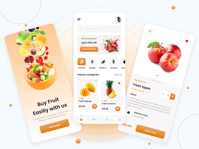 Fruit App figma fruit markeetplace mobile app mobile ui ui uidesign uiux