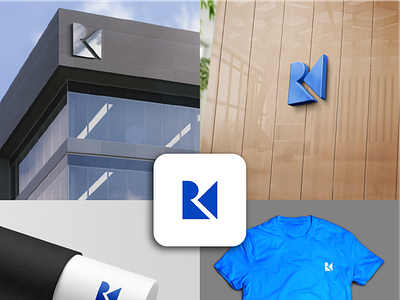 RK monogram concept 3d brand identity branding constructionlogo design graphic design identity design illustration logo vector