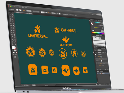 LEAFHERBAL brand identity branding constructionlogo design graphic design identity design illustration logo ui vector