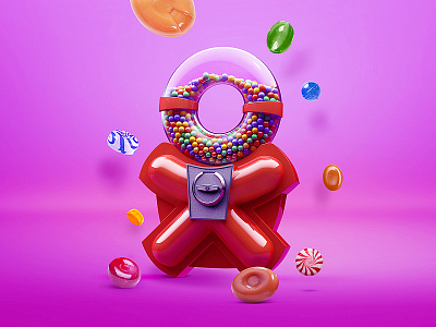 Candy logo OK.ru 3d candy logo