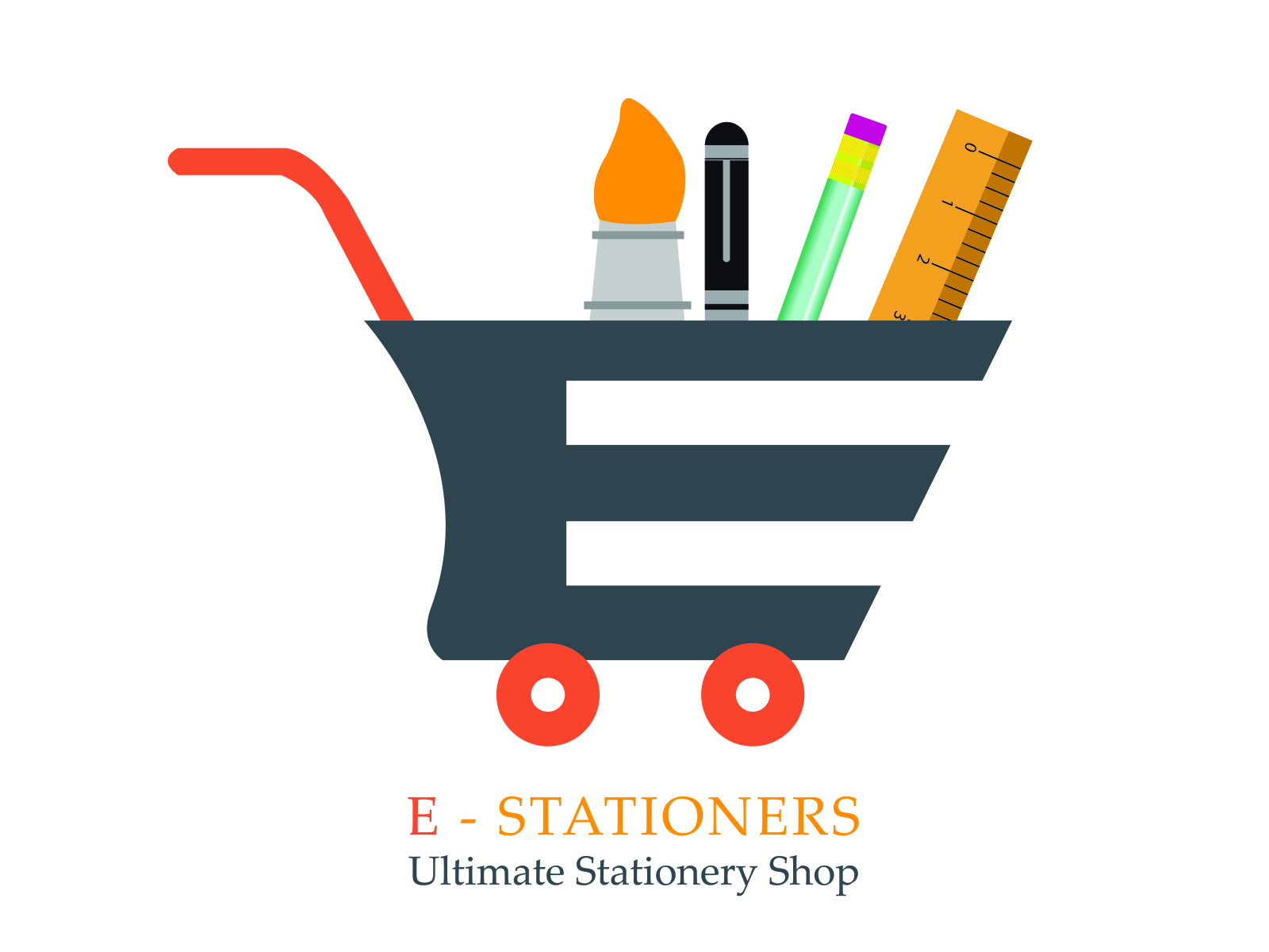 Logo for stationery shop or company Royalty Free Vector