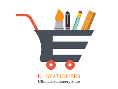 E - Stationers Logo Design