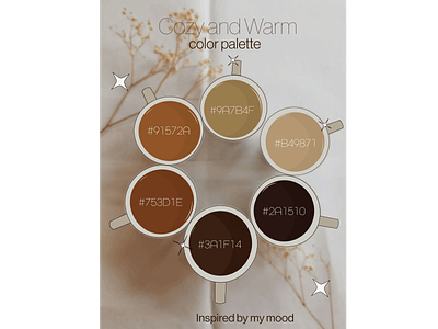 Cozy and Warm Color Palette creativity design graphic design icon logo moodboard vector