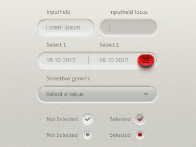 UI/UX - Form Elements for a website pitch button check box checkbox form input field radio button radiobutton select box selectbox ui ux webdesign website