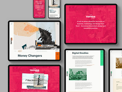 Fjord Trends 2020 website development collage html illustration layout navigation webdesign website