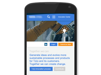 Innovation Portal UI Concept innovation portal mobile responsive ui