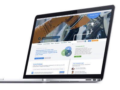 Innovation Portal - Concept corporate innovation portal responsive ui web design webdesign