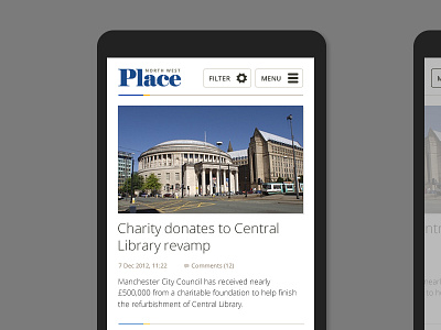 Place Northwest magazine mobile responsive ui ux website