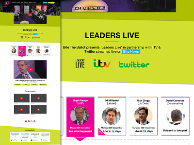 Leaders Live mobile responsive ui ux website