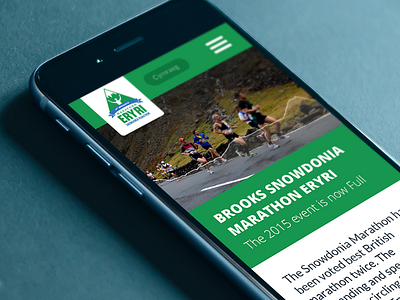 Mobile layout event site marathon responsive running ui website