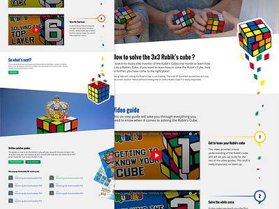 Rubik's Cube solution landing page landing page responsive rubik ui ux website