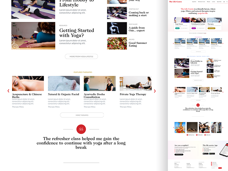tlc UI detail editorial website ux ui yoga