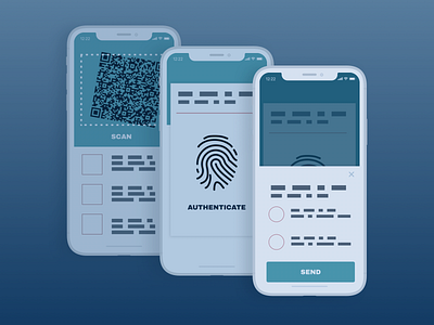 Mobile Payment Auth illustation mobile mobile app wireframe