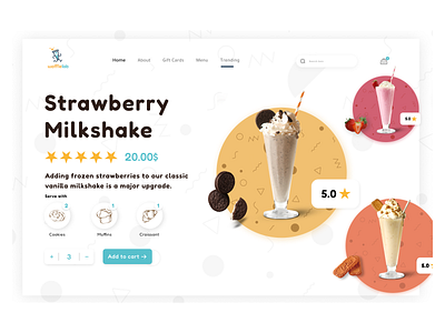 Wafflelab Website Desktop UI graphic design ui