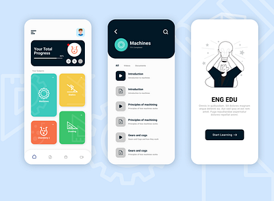 Learning App design graphic design ui uiux ux web