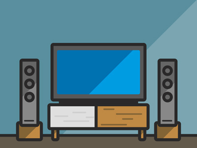 Entertainment center illustration vector vectorart