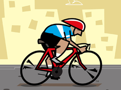 Go bike. illustration vector vectorart