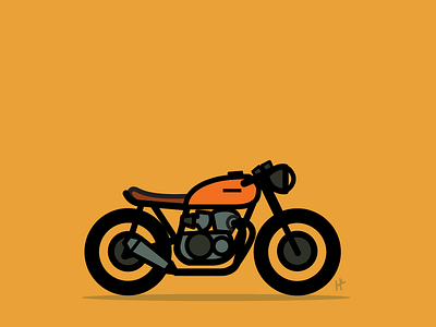 Honda CB350 Cafe Racer caferacer illustration motorcycle vector