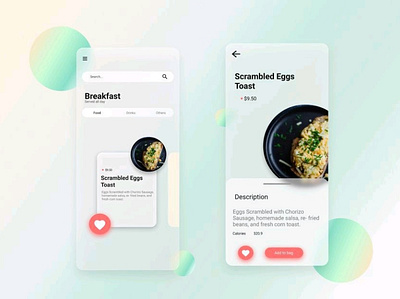 UI Food Delivery App 3d app design typography ui ux