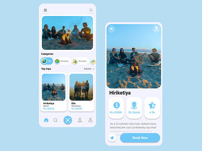 Travel App Concept app design figma ui