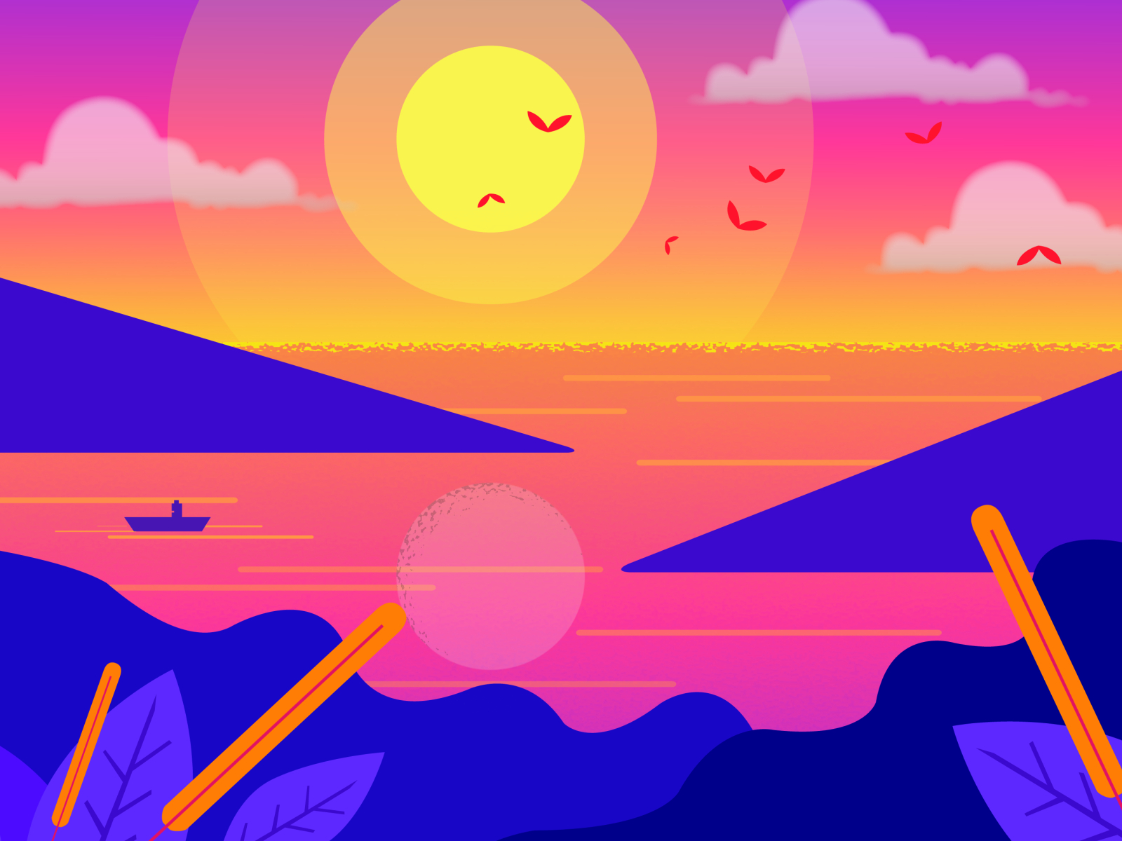 landscape by Shreya Agarwal on Dribbble