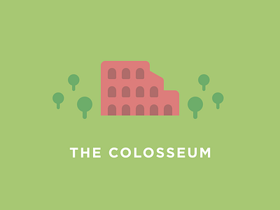 The Colosseum illustration landmark map mapbox picture book
