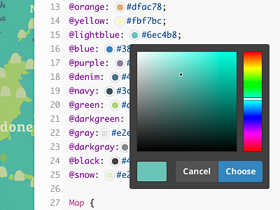 Color picker for Mapbox Studio