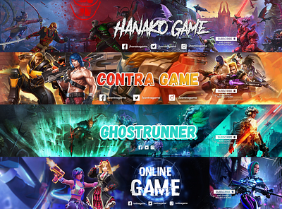 Amazing YouTube Channel art Or Gaming banner banner branding design graphic design social media banner two gaming youtube channel art youtube cover youtube thumbnail youtube thumbnail design