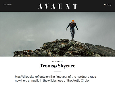 Avaunt Magazine editorial website