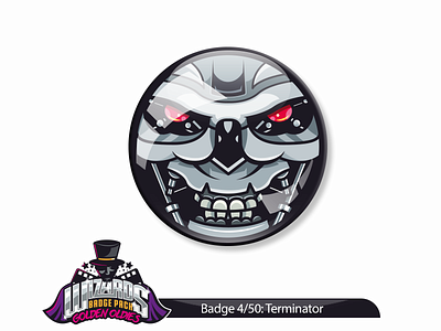 Daily Challenge 4/50: Terminator (1984) art badge daily design graphic sticker terminator vector