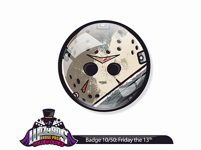 Daily Challenge 10/50: Friday the 13th (1980) 13th badge design friday graphic horror jason movie pin sticker voorhees