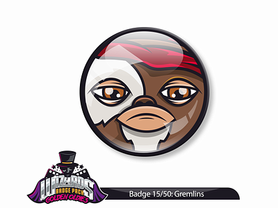 Daily Challenge 15/50: Gremlins (1984) badge gizmo gremlins illustration mogwai pin sticker