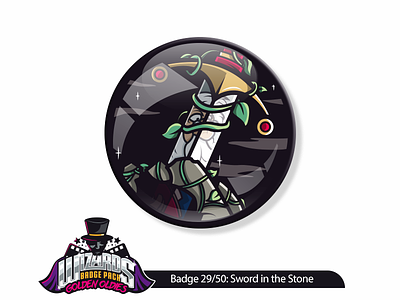 Daily Challenge 29/50: Sword in the Stone (1963) daily dribble graphicdesign illustration in merlin sticker stone sword the wizard
