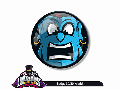 Daily Challenge 30/50: Aladdin (1992) adobe aladdin art cartoon genie graphicdesign illustration magic sticker wish wizard