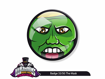 Daily Challenge 33/50: The Mask (1994) badge cartoon comic graphicdesign illustration jimcarrey movie sticker themask