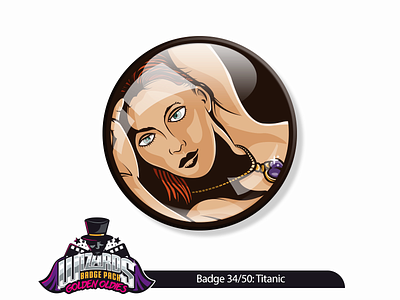 Daily Challenge 34/50: Titanic (1997) badge daily illustration sticker stickerart titanic vector