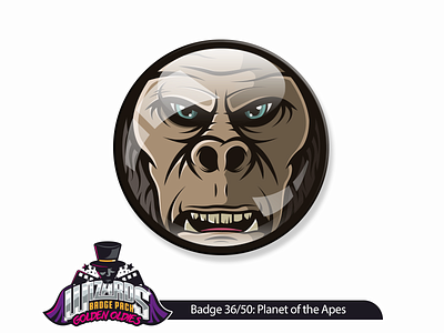 Daily challenge 36/50: Planet of the Apes (2001) ape apes chimp design gorilla graphic illustration of planet sticker the