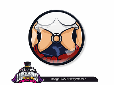 Daily challenge 39/50: Pretty Woman (1990) badge button daily dribbble illustration pic pretty print sticker vector woman