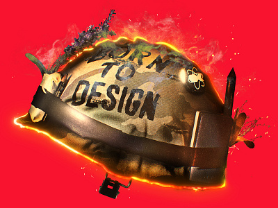 BORN TO DESIGN design full metal jacket graph design helmet illustration motion design photo