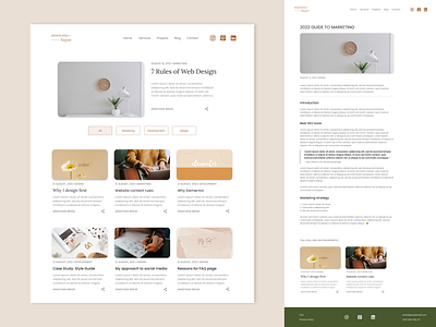 Web Designer Portfolio - Blog blog design ui website